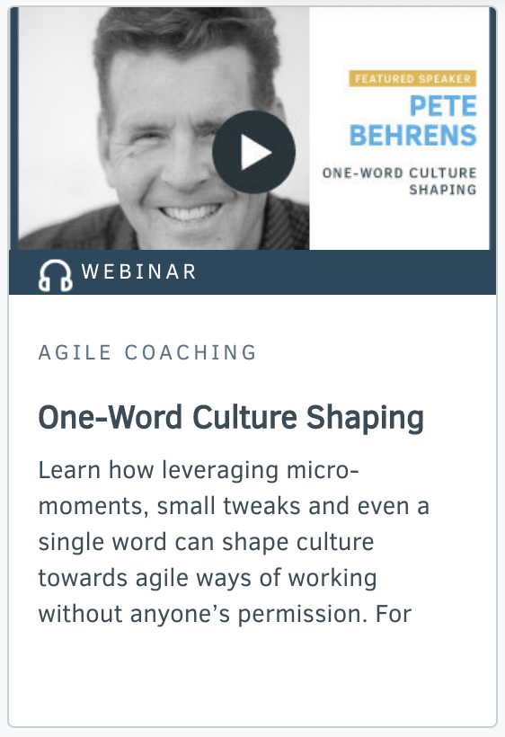 One-Word Culture Shaping
